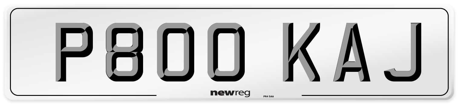 P800 KAJ Number Plate from New Reg